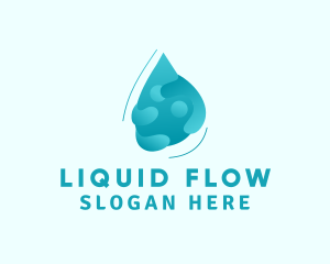 Sanitation Water Liquid  logo design