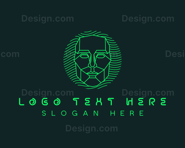 Cyber Hacker Mask Logo