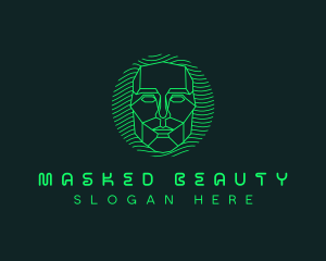 Cyber Hacker Mask logo design