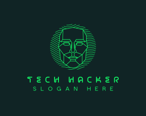 Cyber Hacker Mask logo design