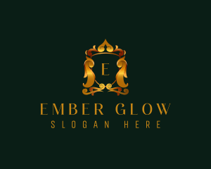 Luxury Crest Shield logo design