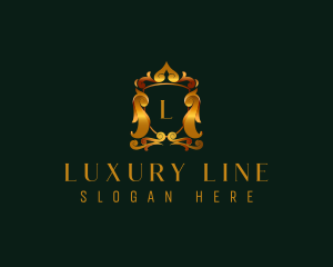 Luxury Crest Shield logo design