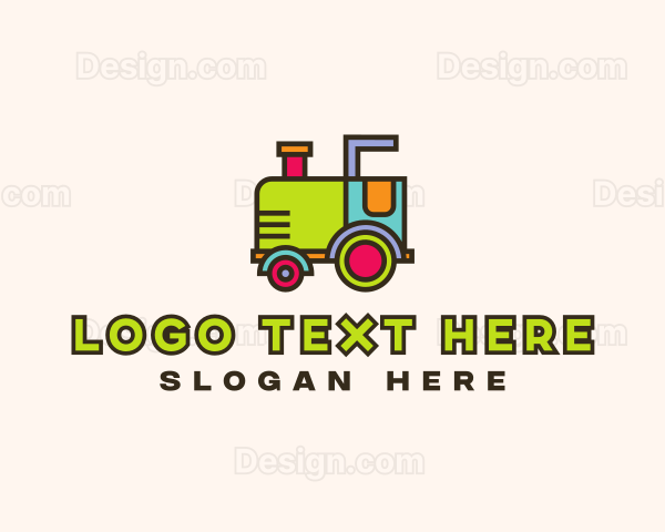 Colorful Toy Train Logo