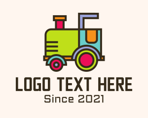 Sandbox - Colorful Toy Train logo design