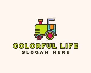 Colorful Toy Train logo design