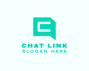 Digital Chat Letter C logo design