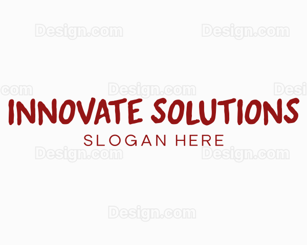 Red Texture Wordmark Logo