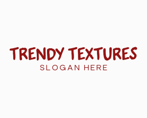 Red Texture Wordmark logo design