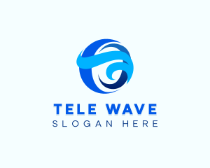 Swoosh Sphere Wave logo design