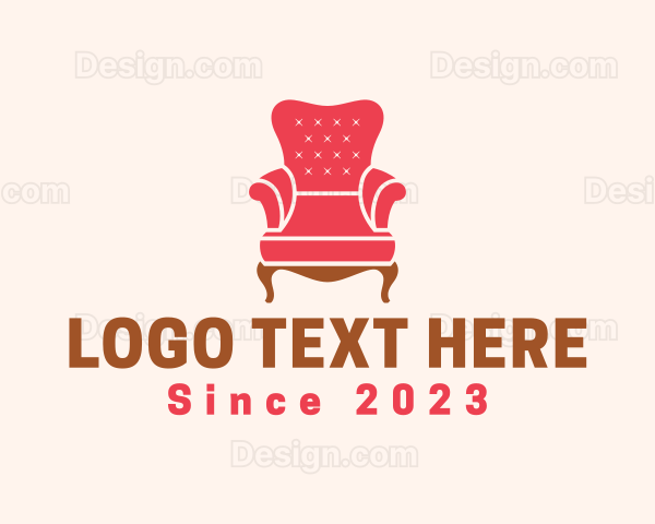 Upholstery Armchair Furniture Logo