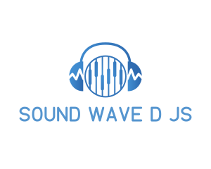 Wave Headphone Equalizer logo design