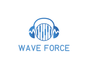 Wave Headphone Equalizer logo design