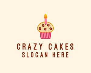 Birthday Cupcake Cake logo design