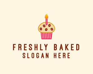 Birthday Cupcake Cake logo design