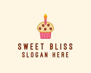 Birthday Cupcake Cake logo design