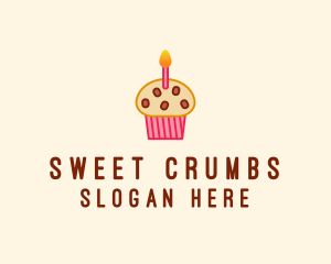 Birthday Cupcake Cake logo design