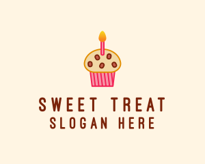 Birthday Cupcake Cake logo design