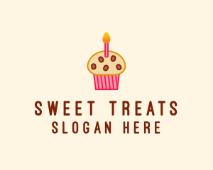 Birthday Cupcake Cake logo design