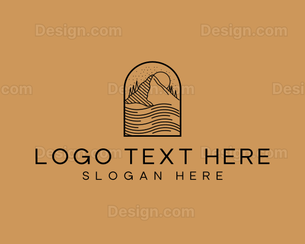 Mountain Peak Hiking Logo