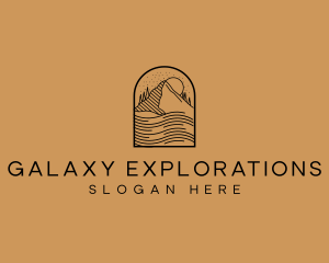 Mountain Peak Hiking logo design