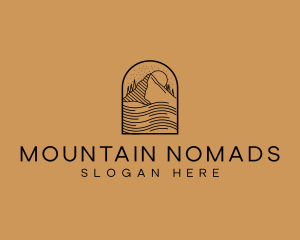 Mountain Peak Hiking logo design