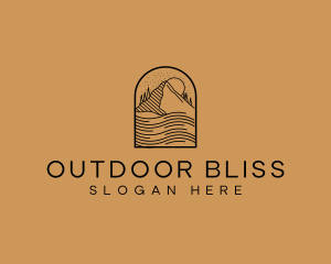 Mountain Peak Hiking logo design