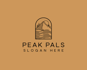 Mountain Peak Hiking logo design