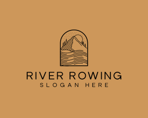 Mountain Peak Hiking logo design