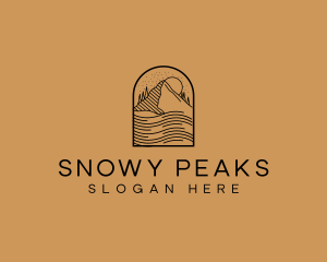 Mountain Peak Hiking logo design