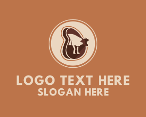 Beef Meat Steakhouse Logo