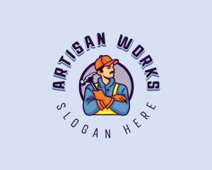 Carpenter Handyman Hammer logo design