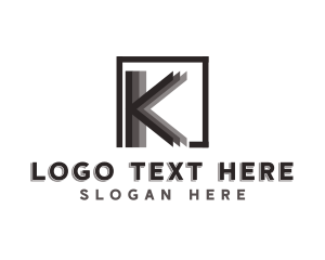 Modern Business Letter K logo