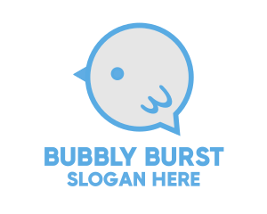 Baby Bird Speech Bubble logo design