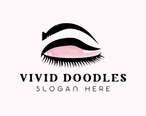 Eye Makeup Beauty logo design