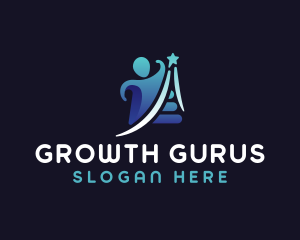 Career Growth Leadership logo design