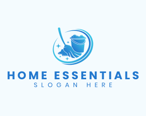 Cleaning Mop Housekeeping logo design