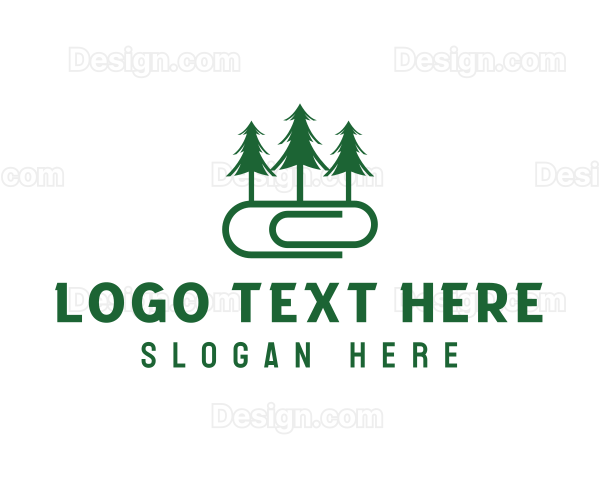 Pine Tree Paperclip Logo