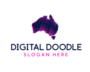 Doodle Australia Map logo