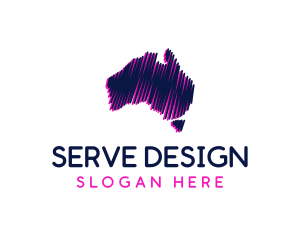 Doodle Australia Map logo design