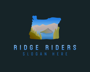 Oregon Mountain Lake logo design