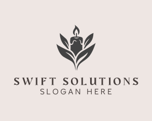 Wax Candle Light logo design