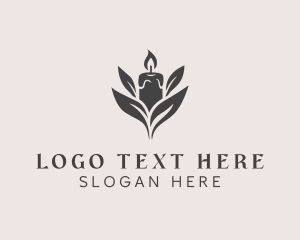 Leaf - Leaf Candle Light logo design