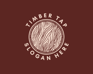 Wood Log Lumber logo design