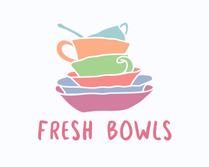 Colorful Kitchen Dishes logo design