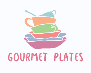 Colorful Kitchen Dishes logo design