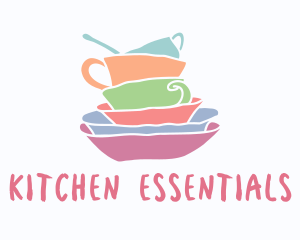 Colorful Kitchen Dishes logo design