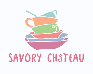 Colorful Kitchen Dishes logo design