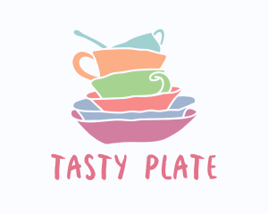 Colorful Kitchen Dishes logo design