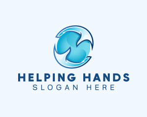 Hand Globe Organization logo design