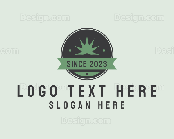 Weed Plant Banner Logo